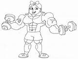 Weightlifting Bodybuilding sketch template