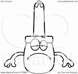 Screwdriver Phillips Depressed Mascot Clipart Cartoon Cory Thoman Outlined Coloring Vector sketch template