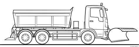 snow plow coloring page  print