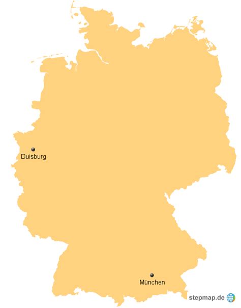 stepmap de mit staedten  landkarte fuer deutschland