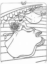 Princesse Cendrillon Cinderella Princesses Aurore Coloriages Kleurplaten Colorier Bal sketch template
