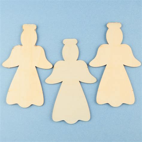 unfinished wood angel cutouts  sale craft supplies craft