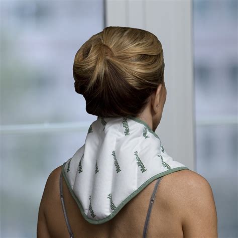 medibeads neck wrap heat therapy relieves tension  user neck shoulders  upper