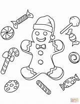Gingerbread Coloring Christmas Pages Printable Man Kids Color Cute Template Entitlementtrap Body Book Print Online Categories sketch template