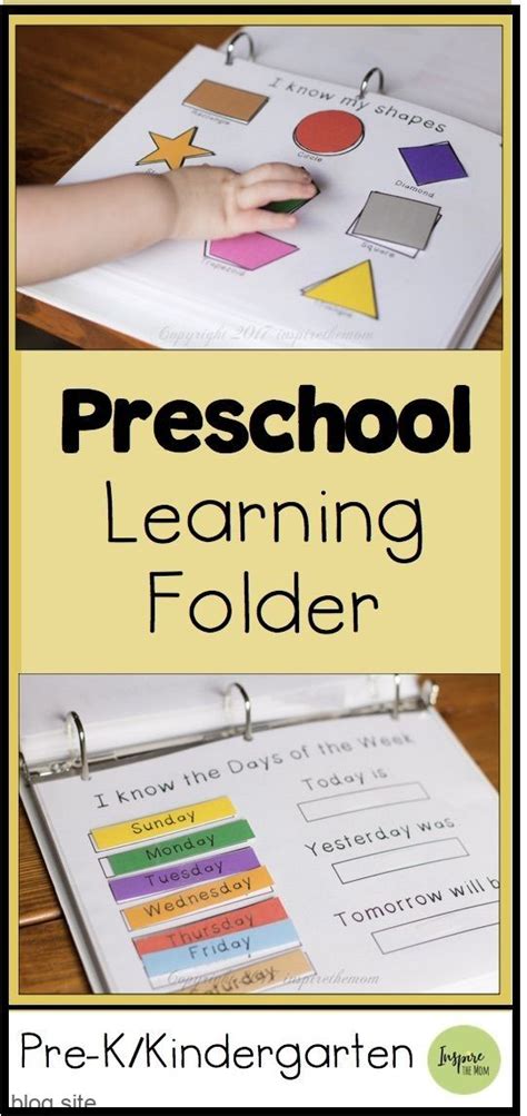 preschool learning folder folder learning preschool learning