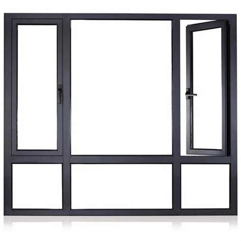black rectangular high quality brown aluminium window frames  rs square feet  gurgaon