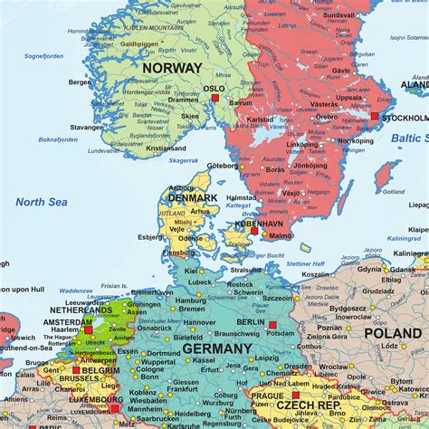 gedetailleerde kaart europa doormelle