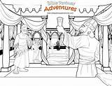 King Party Persia Coloring Biblepathwayadventures Bible sketch template