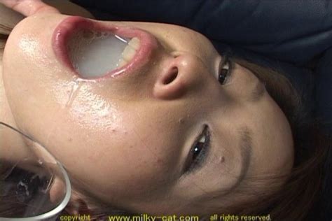 japanese girls mouth is filled with cum a facial mouth full cumshot mouthful image uploaded by