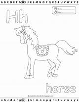 Coloring Pages Abc Horse Fun Letter Worksheets Children Educational sketch template