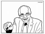 Bernie Sanders sketch template