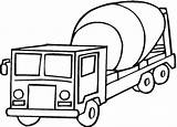 Coloring Pages Truck Cement Mixer Transportation Printable Transport Color Land Toddlers Log Kids Drawing Colouring Preschoolers Clipart Print Crafts Delivery sketch template