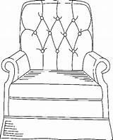 Furniture Armchair Pages Coloring sketch template