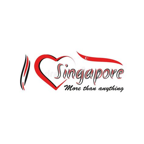 beautiful typography design  singapore city  logo  words  love singapore stock