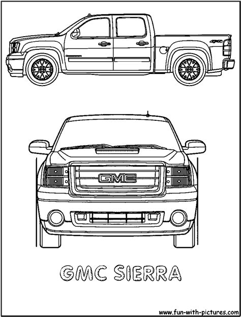 gmc coloring pages coloring pages