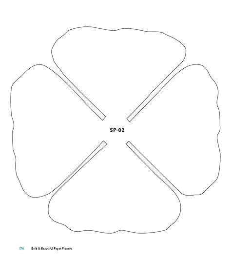 paper flower template  printable addictionary