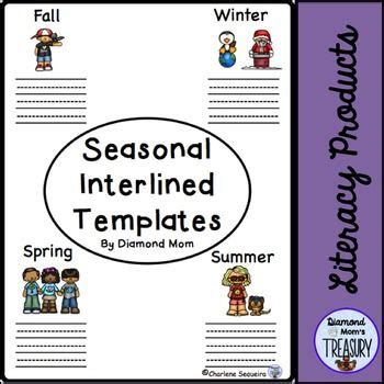 seasonal interlined templates summer literacy literacy resource