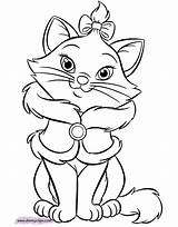 Marie Coloring Aristocats Pages Coat Wearing Disneyclips sketch template