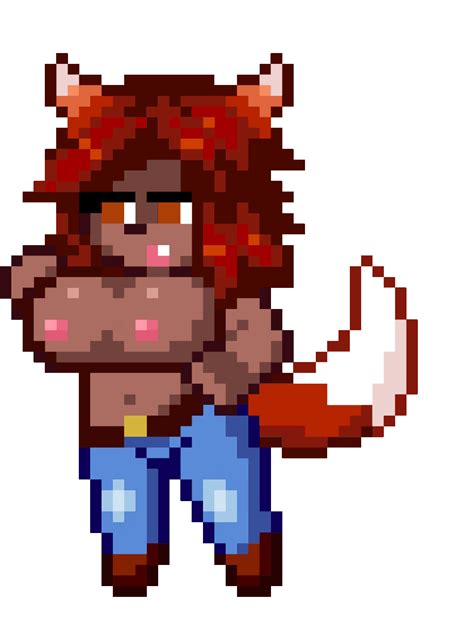 Rule 34 Animated Boobs Color Colored Fox Ears Fox Tail Jeans Monster