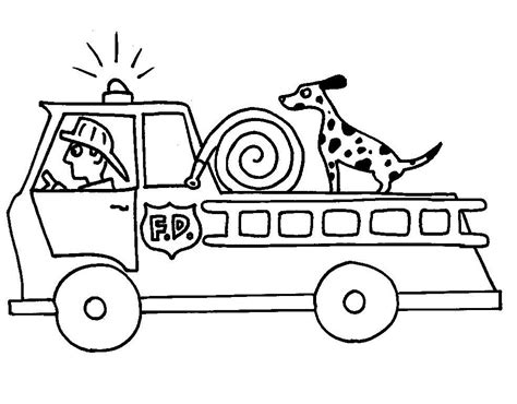 dog  fire truck coloring page  printable coloring pages  kids