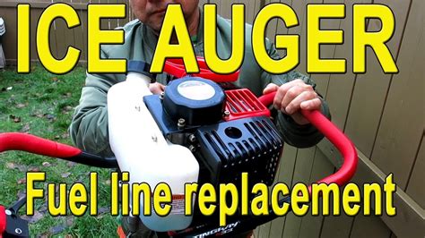poor mans ice auger fuel  replacement youtube
