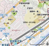 Image result for 横浜市神奈川区新子安. Size: 195 x 185. Source: www.mapion.co.jp