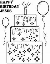 Jesus Coloring Birthday Happy Pages Printable Kids Cake Born Sunday School Church Color Cards Craft Printables Crafts Banner Print Children sketch template