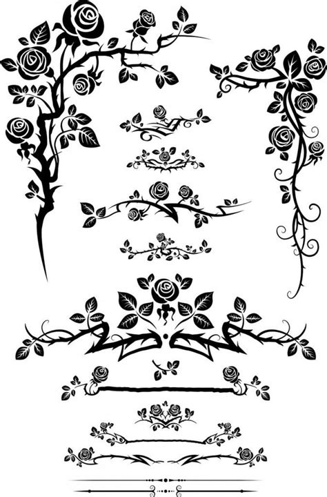 flowers silhouette lace background vector 3 free vintage