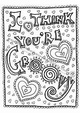 Coloring Groovy Pages Adult Inspirational Visit Valentines sketch template
