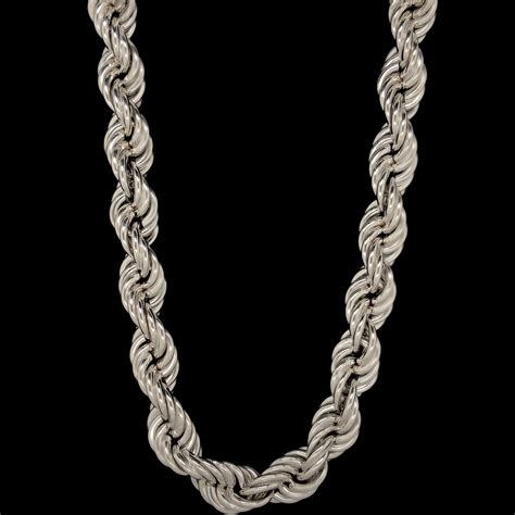 solid sterling silver mm thick heavyweight rope chain