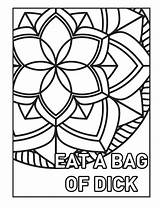 Swearing Curse Colouring sketch template