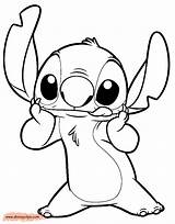 Stitch Coloring Pages Disney Lilo Drawings Stich Cute Drawing Easy Cartoon Printable Info sketch template
