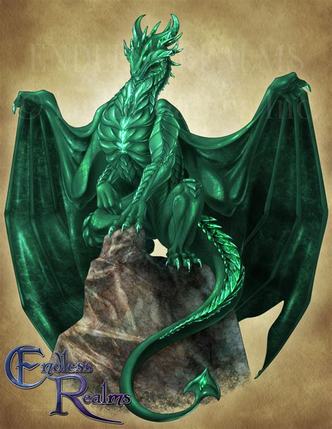 endless realms bestiary emerald dragon  jocarra  deviantart