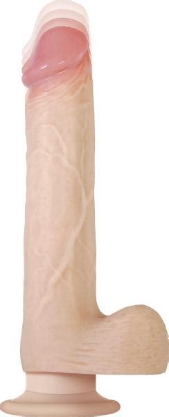 Adam S Rechargeable Thrusting Dildo With Remote Beige On