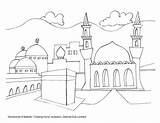 Masjid Mewarnai Makkah Masjidil Haram Sketsa Bah Uua Prophet sketch template