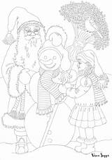 Lumiukko Coloring Värityskuva Snowman Christmas sketch template