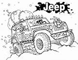 Jeep Coloring Pages Printable Monster Off Road Wrangler Car Coloringpagesfortoddlers sketch template
