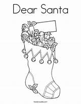 Santa Coloring Dear Christmas Noodle Twistynoodle Pages Print Letter Sheets Stockings Twisty Kids Many Color Stocking Built California Usa Children sketch template