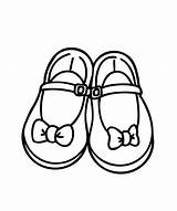Shoes Coloring Shoe Pages Baby Girls Colouring Drawing Printable Booties Clipart Kids Girl Bows Slippers Sheets Sheet Pretty Drive Color sketch template