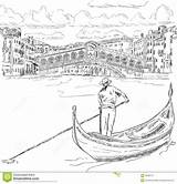 Gondola Gondole Rialto Pont Venise Gondel Italie Brücke Mit Colouring Wenecja Stylesatlife Vecteur 123rf Clever Illustrationen Carnaval Colorpagesformom Vektoren sketch template