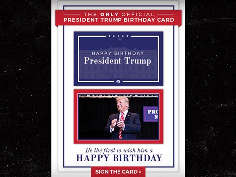 trump campaign seeking  million signatures  presidents birthday card tmzcom