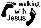 Jesus Walking Religious Stickers Sticker Follow Footprints Decals Graphic Template Aliexpress Coloring Funny Car 20pieces Lot sketch template