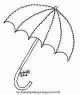 Regenschirm Paraguas Ausmalbild Imagen Pintar Siluetas Fieltro Apliques sketch template