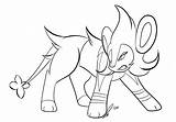 Luxio Coloring Pages Lines Deviantart Template sketch template