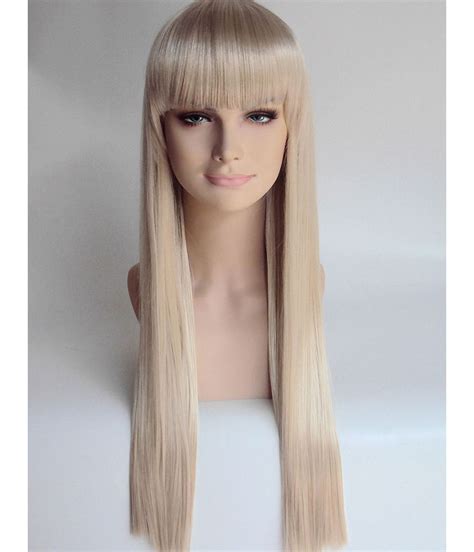 long blonde wig  bangs fashion wigs star style wigs uk