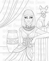 Cleopatra Caesar sketch template