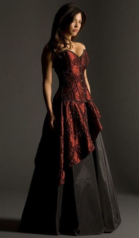 pin  kelli bennett  corsets red corset dress gothic gowns pretty dresses