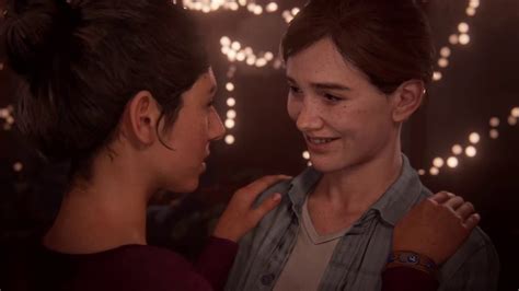 the last of us part ii ellie and dina s first kiss scene youtube