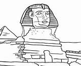 Sphinx Coloring Pages Ancient Great Children sketch template