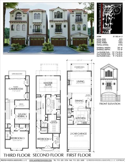 new townhomes plans townhouse development design brownstones rowhou